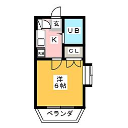 MaisondeMonet 1Kの間取図画像
