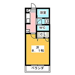 ジュネス下落合 1Kの間取図画像