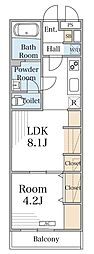 リブリ・ダイワクレストII 1LDKの間取図画像