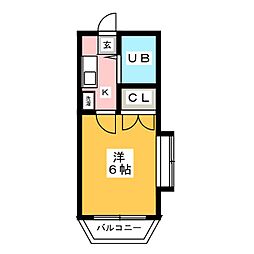 MaisondeMonet 1Kの間取図画像