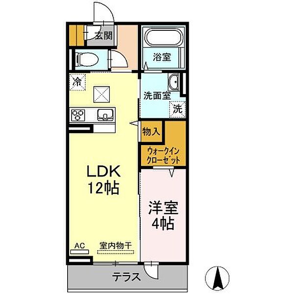 アルマヴィラ 103｜愛媛県松山市古川南2丁目(賃貸アパート1LDK・1階・41.67㎡)の写真 その2