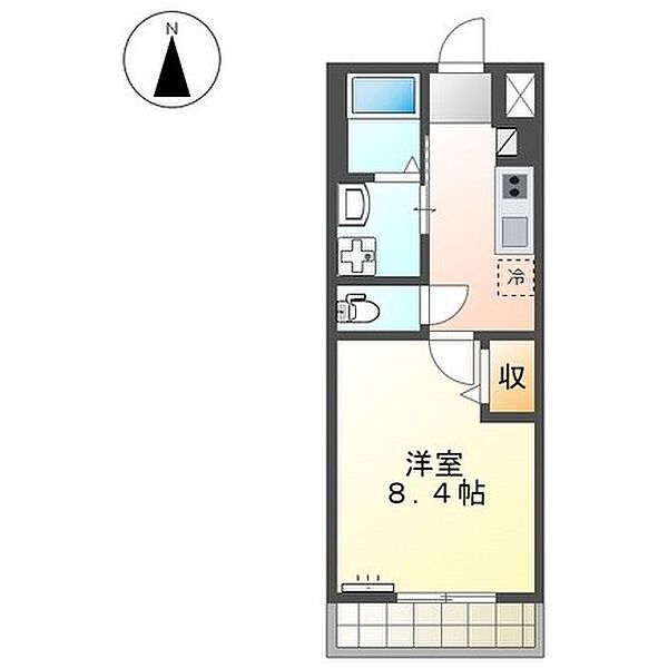 ユーロピュア　西山 103｜愛媛県松山市小坂5丁目(賃貸アパート1K・1階・29.75㎡)の写真 その2