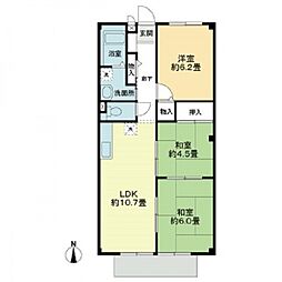 フォーブル三神 3LDKの間取図画像