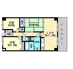 スカール今村 2階3LDKの間取り