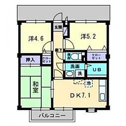 間取図画像 3DK