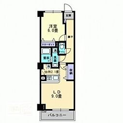 フィネス竹原 1LDKの間取図画像