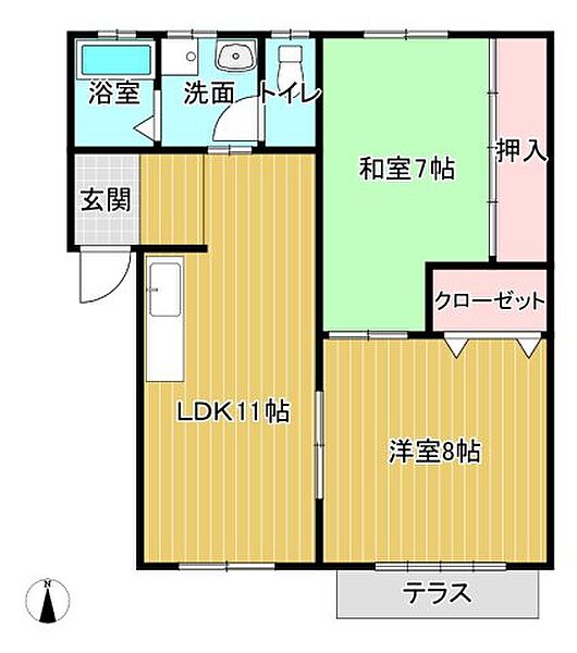 メゾンロイヤル 101｜和歌山県日高郡日高町大字高家(賃貸アパート2LDK・2階・59.97㎡)の写真 その3