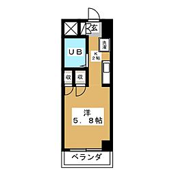 リバティーMA ワンルームの間取図画像