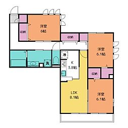 エイジス湘南 3LDKの間取図画像