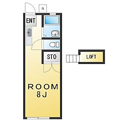 シティハイツ浅野 ワンルームの間取図画像