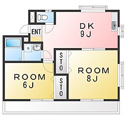 キャッスルM・T 2DKの間取図画像