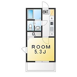 ハーモニー洋光台 1Kの間取図画像