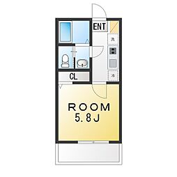 ハーモニー洋光台 1Kの間取図画像