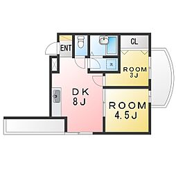 アークミル港南台 2DKの間取図画像