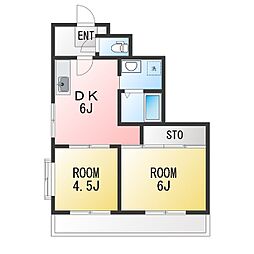 HumanResidence2 2DKの間取図画像