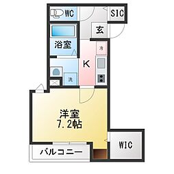 montagna ～モンターニャ～ 1Kの間取図画像