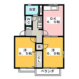 エクセルハイツ 2DKの間取図画像