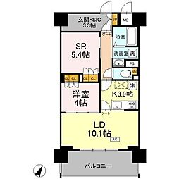 リーラ横浜川和町 1SLDKの間取図画像