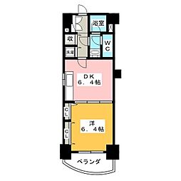 コンフォート 1DKの間取図画像