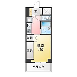 T'sgarden都筑ふれあいの丘 1Kの間取図画像