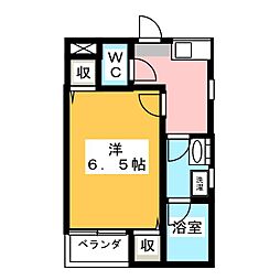 オレンジハイツ 1Kの間取図画像