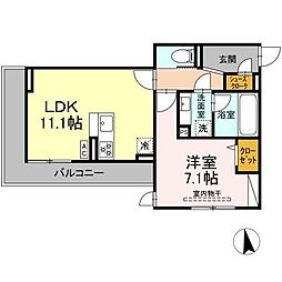 スリジエ 1LDKの間取図画像