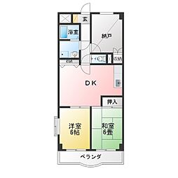 サンヴァレイ志村 2SDKの間取図画像