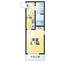 Linea K.B. 1Kの間取図画像
