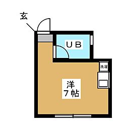 WITH遊HOUSE ワンルームの間取図画像