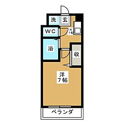 マモール北久里浜 1Kの間取図画像