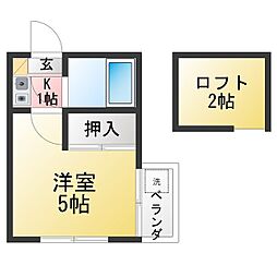 ロフトハウス加満久良 1Kの間取図画像