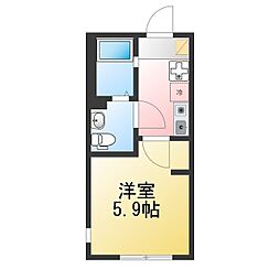 FLBレジデンス金沢文庫 1Kの間取図画像