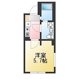 FLBレジデンス金沢文庫 1Kの間取図画像