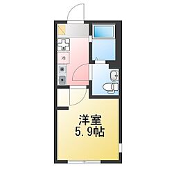 FLBレジデンス金沢文庫 1Kの間取図画像