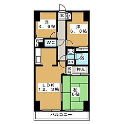 ガーデンシティ金沢文庫 3LDKの間取図画像