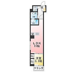 ライフモリ20号館 1LDKの間取図画像