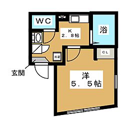 IVYHAUS金沢八景 1Kの間取図画像