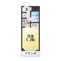 ハイツオータニ 1Kの間取図画像