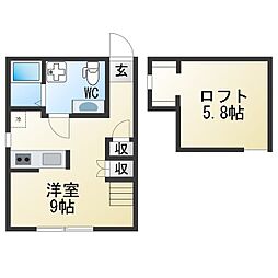 プリマベーラ ワンルームの間取図画像
