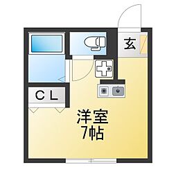 アップ・ビレッジ能見台 ワンルームの間取図画像