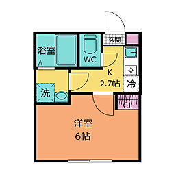 MKY金沢八景 1Kの間取図画像