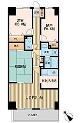 ガーデンシティ金沢文庫 2SLDKの間取図画像