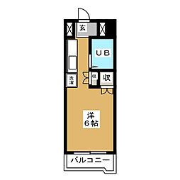 ガーデンヒルズ横浜 ワンルームの間取図画像