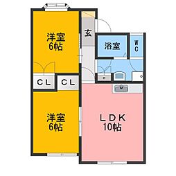 SH.ハイビレッヂ 2LDKの間取図画像