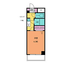 アーバンスプラザNo.7 1Kの間取図画像