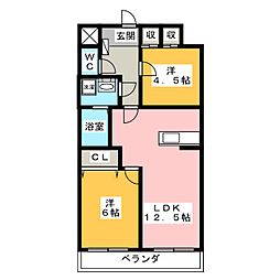 ノトスビル 2LDKの間取図画像