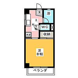 北一太田ビル 1Kの間取図画像