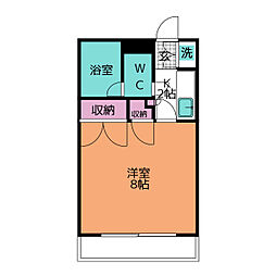 アペールしいな 1Kの間取図画像