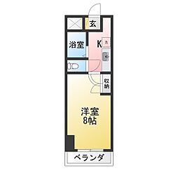 アイショウプラザ旭ヶ丘5 1Kの間取図画像