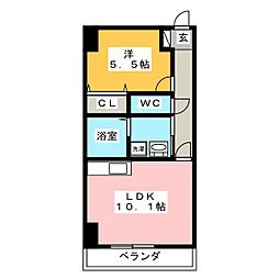 アークデュオ仙台宮町 1LDKの間取図画像
